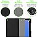 Custodia Per Tablet Compatibile Con Huawei Mediapad M5 Lite 10 (10.1"" Zoll) In Nero Satin - Coperchio Protettiva Ultra Sottile Con Funzione Auto Wake Up E Stand - Foto miniatura 7
