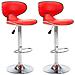 Sgabelli da Bar 2 pz Rossi in Similpelle - Foto miniatura 1