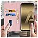 Custodia Galaxy A20e Portacarte Funzione Supporto Cover Silicone - Rosa Gold - Foto miniatura 2