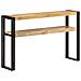 Tavolo Consolle 120x30x75 Cm In Legno Di Mango Grezzo - Foto miniatura 4