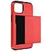 Cover Iphone 13 Pro Anti-shock Con Porta-carte Scorrevole Defender Rossa - Foto miniatura 4