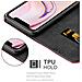 Custodia Compatibile Con Apple Iphone 13 Pro In Rosso Nero - Coperchio Protettiva Con Chiusura Magnetica, Funzione Stand E Tasca Per Le Carte - Foto miniatura 4