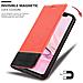 Custodia Compatibile Con Apple Iphone 13 Pro In Rosso Nero - Coperchio Protettiva Con Chiusura Magnetica, Funzione Stand E Tasca Per Le Carte - Foto miniatura 6