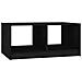 Tavolino Da Salotto Nero 75x50x33,5 Cm Legno Massello Di Pino - Foto miniatura 2