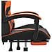 Sedia Da Gaming Con Poggiapiedi Nero E Arancione In Similpelle - Foto miniatura 8