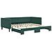 Divano Letto Con Letto Estraibile Verde Scuro 100x200cm Velluto - Foto miniatura 2