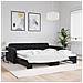 Divano Letto Con Letto Estraibile Nero 100x200 Cm In Velluto - Foto miniatura 1