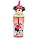 Disney Bicchiere Rosa Per Bambine In Plastica Minnie 360 Ml Con Cannuccia E Figura 3d Del Personaggio - Foto miniatura 2