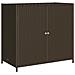 Armadietto Portaoggetti Giardino Marrone 83x45x76 Cm Polyrattan - Foto miniatura 2