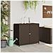 Armadietto Portaoggetti Giardino Marrone 83x45x76 Cm Polyrattan - Foto miniatura 3