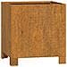 Fioriera Con Gambe Ruggine 32x30x33 Cm Acciaio Corten - Foto miniatura 1