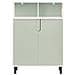 Mobiletto Bagno Armadietto Bagno Mobile Bagno Con 3 Ripiani E 2 Ante, Mobiletto Portaoggetti Mobile Contenitore Verde 60x30x87cm, Bzr138-gr - Foto miniatura 1