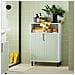 Mobiletto Bagno Armadietto Bagno Mobile Bagno Con 3 Ripiani E 2 Ante, Mobiletto Portaoggetti Mobile Contenitore Verde 60x30x87cm, Bzr138-gr - Foto miniatura 6