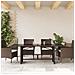 Tavolo Giardino Piano Vetro Marrone 190x80x74cm Polyrattan - Foto miniatura 3