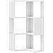 Libreria Angolare 3ripiani Bianca 50x50x102cm Legno Multistrato - Foto miniatura 2