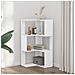 Libreria Angolare 3ripiani Bianca 50x50x102cm Legno Multistrato - Foto miniatura 3
