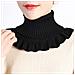 Colletto Polo Lavorato A Maglia /scaldacollo, Colletto Finto Lavorato A Maglia Invernale Per Donna, Colletto Polo Finto Staccabile, Colletto Volant Staccabile Black - Foto miniatura 1
