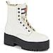 Boot Zip Up Stivaletti Pelle Scarpe Donna Bianco Eu 39, En0en02305 Ya6 - Foto miniatura 1
