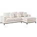 Divano Angolare 4 Posti Oslo Bouclé Bianco Lato Sinistro - Foto miniatura 5