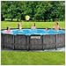 Piscina Fuori Terra - In Giro - 549x549x122 Cm - Grigio - Include Accessori Coordinati Cb58 - Foto miniatura 4