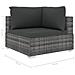 Set Divani Da Giardino 4 Pz Con Cuscini In Polyrattan Grigio - Foto miniatura 7