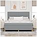 Letto con Box Spring e Materasso Grigio Chiaro Super King in Tessuto - Foto miniatura 5