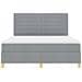 Letto con Box Spring e Materasso Grigio Chiaro Super King in Tessuto - Foto miniatura 8