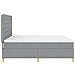 Letto con Box Spring e Materasso Grigio Chiaro Super King in Tessuto - Foto miniatura 9
