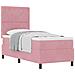 Rete a Molle con Materasso Rosa 80x200 cm Velluto - Foto miniatura 1