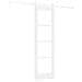 Porta Scorrevole  con Set di Hardware Bianca 61x198,5 cm Legno Massello di Pino, Porta Interna  con Vetro 'ORKDAL'Bianca 61x198,5x4 cm - Foto miniatura 1