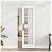 Porta Scorrevole  con Set di Hardware Bianca 61x198,5 cm Legno Massello di Pino, Porta Interna  con Vetro 'ORKDAL'Bianca 61x198,5x4 cm - Foto miniatura 2