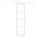 Porta Scorrevole  con Set di Hardware Bianca 61x198,5 cm Legno Massello di Pino, Porta Interna  con Vetro 'ORKDAL'Bianca 61x198,5x4 cm - Foto miniatura 6
