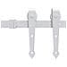 Porta Scorrevole  con Set di Hardware Bianca 61x198,5 cm Legno Massello di Pino, Porta Interna  con Vetro 'ORKDAL'Bianca 61x198,5x4 cm - Foto miniatura 7