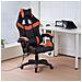 Sedia Gaming Da Scrivania Arancione E Nera Led Rgb Altezza Regolabile 106-116cm - Foto miniatura 2