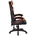 Sedia Gaming Da Scrivania Arancione E Nera Led Rgb Altezza Regolabile 106-116cm - Foto miniatura 3