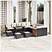 Set Divano da Giardino 14 pcs Nero e Crema 110 x 55 x 71 cm - Foto miniatura 2