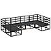 Set Divano da Giardino 6 pcs Nero Alluminio - Foto miniatura 6