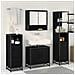 Set di mobili per il bagno 4 pcs Rovere Nero Legno multistrato - Foto miniatura 4