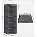 Organizer multifunzionale per guardaroba sospeso, grigio RYCH06G - Foto miniatura 7
