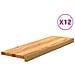 Gradini 12 pz Marrone Chiaro 80x25x2 cm Legno Massello Rovere - Foto miniatura 1