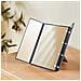 Specchio Per Trucco Tri-fold Con Led - Specchio Portatile Da Tavolo Black - Foto miniatura 3