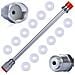 Lancia Per Pistola A Spruzzo 50cm - Compatibile Con Accessori Filettatura 7/8"" | Set Con 12 Guarnizioni | Alta Pressione 290 Bar - Foto miniatura 1