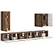 Set di Mobiletto da TV a Parete 6 pcs Legno vecchio - Foto miniatura 3
