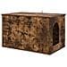 Casa per Gatti Rovere fumé 85 x 55 x 50 cm Legno multistrato - Foto miniatura 1