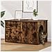 Casa per Gatti Rovere fumé 85 x 55 x 50 cm Legno multistrato - Foto miniatura 2