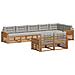Set di divani da esterno 8 pcs Grigio Naturale e Chiaro - Foto miniatura 1