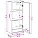 Mobile lavabo da parete Legno antico 35 x 20 x 81 cm - Foto miniatura 7