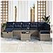 Set di divani con cuscino 9 pcs Grigio polyrattan - Foto miniatura 3