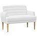 Loveseat con bottoni imbottiti Bianco 116 x 67 x 80 cm Tessuto - Foto miniatura 1