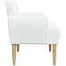 Loveseat con bottoni imbottiti Bianco 116 x 67 x 80 cm Tessuto - Foto miniatura 4